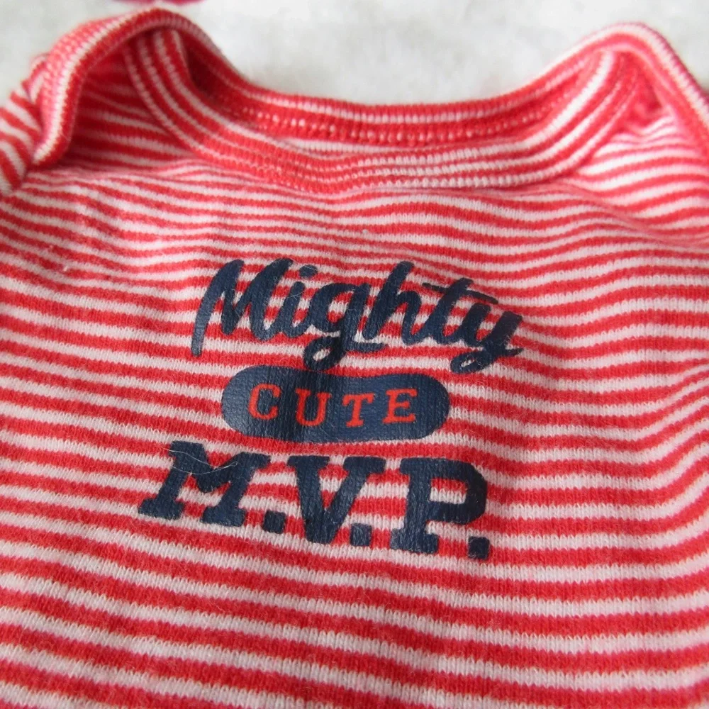 Carter's Blue & Red MVP Preemie Onesies